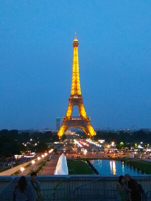 Eiffel Tower from Trocadero at Night
